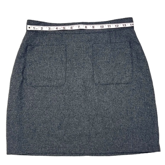 Modcloth Woman’s Gray Pocket Wool Blend Career Zip Closure Lined Y105 Size 8 - Picture 6 of 9